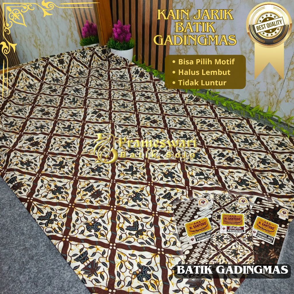 Kain Jarik Batik Gading Mas H. Santoso Bahan Katun Primissima