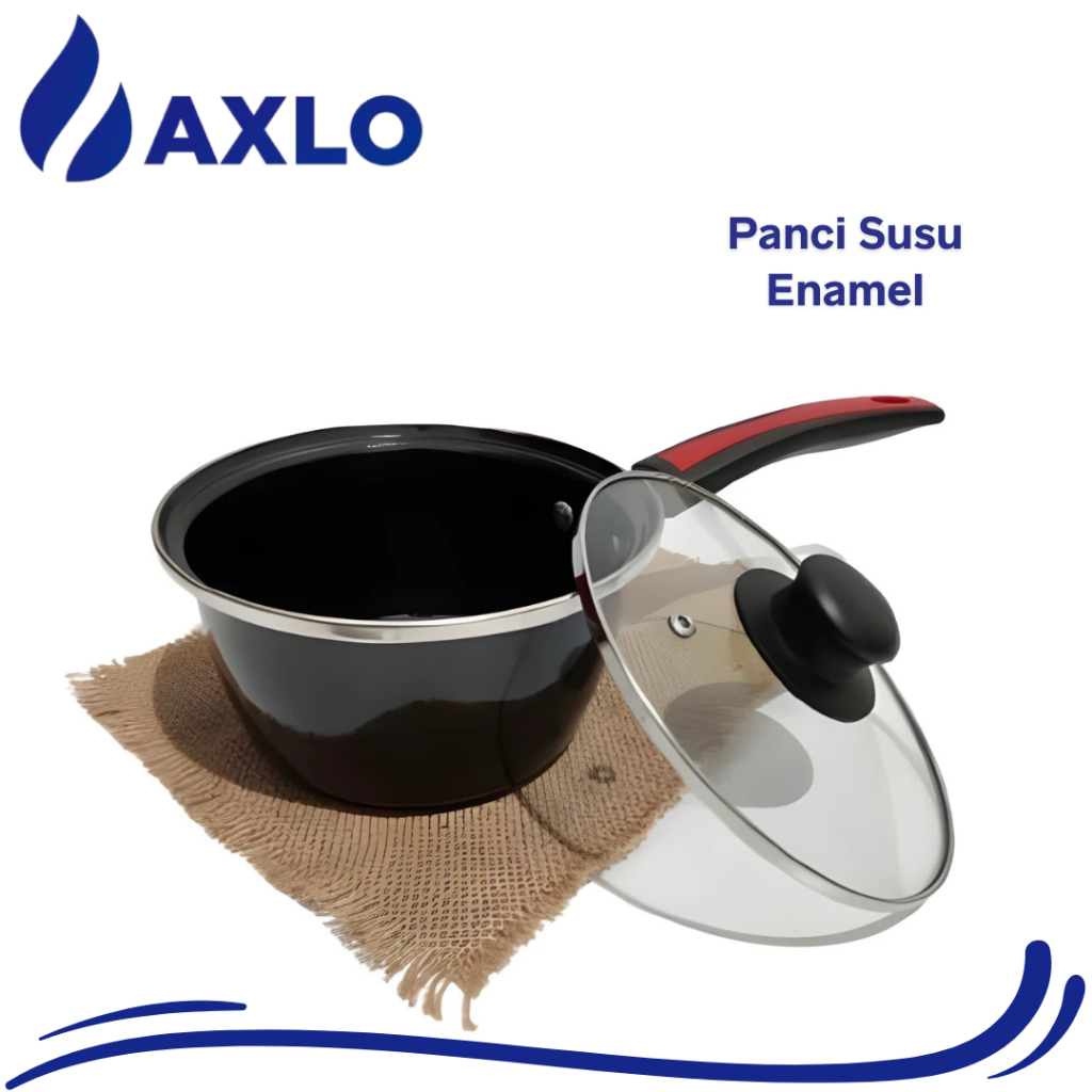 Panci Kuah Sup Enamel 20 cm Sauce Pan Anti Lengket dengan tutup panci susu panci kuah serbaguna 4020