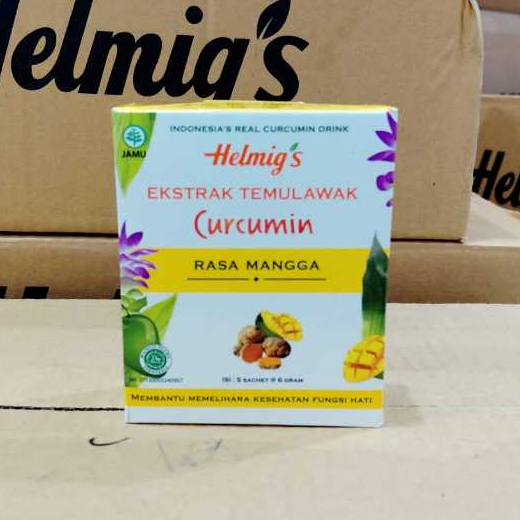 

Helmig's curcumin rasa orange/mango isi 5 sachet minuman temulawak