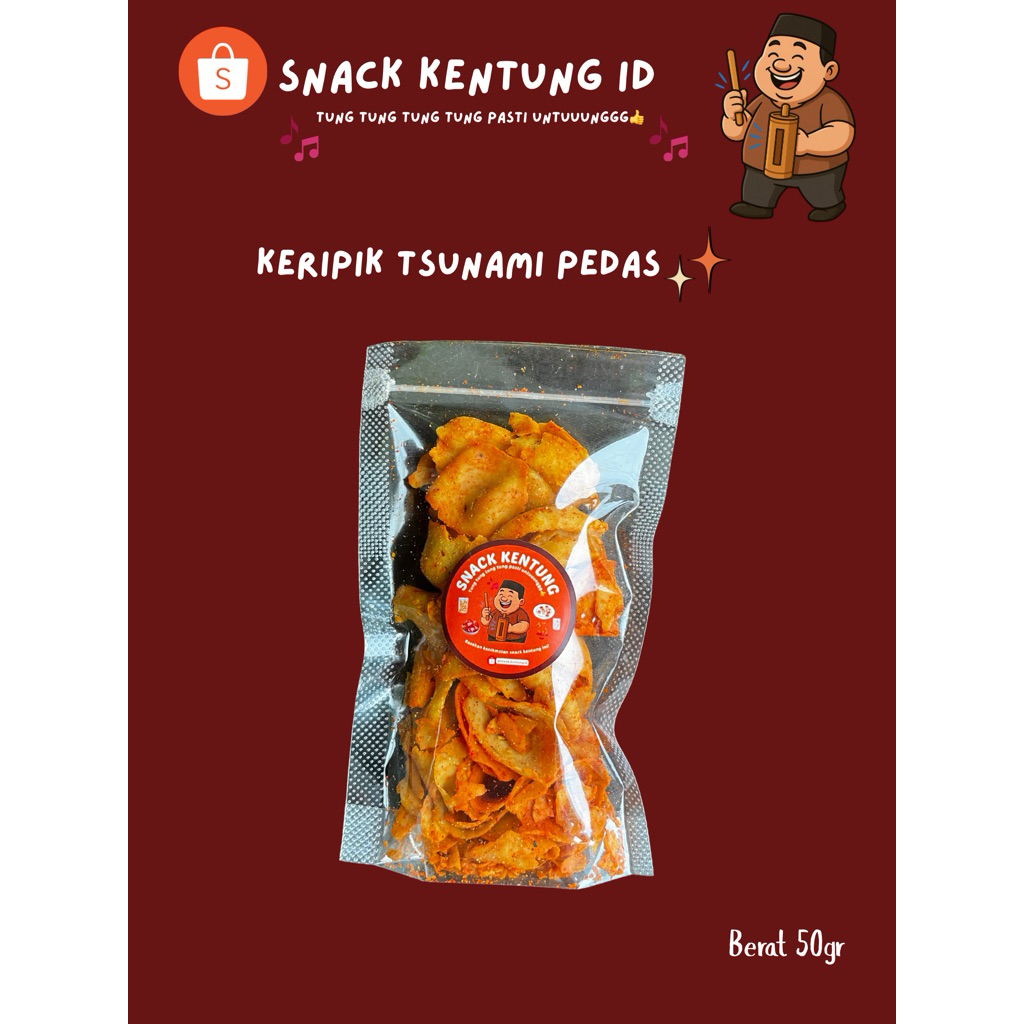 

Keripik Kerupuk Tsunami 50gram Gurih Enak Asin Pedas Nikmat Snack Viral - Snack Kentung ID Indonesia
