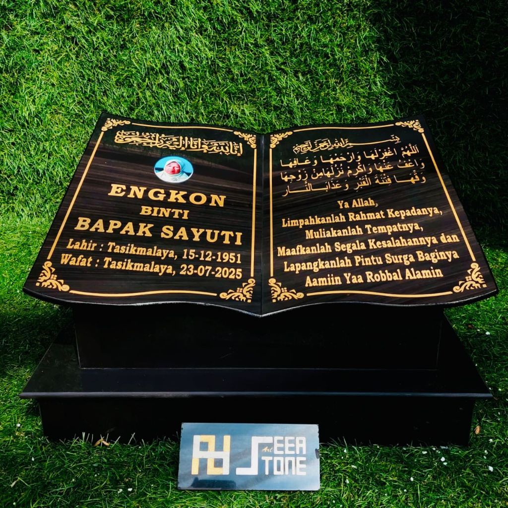 SEEA - PAKET HEMAT FREE FOTO 5X6 - BATU NISAN 30X40 BENTUK BUKU TERBARU