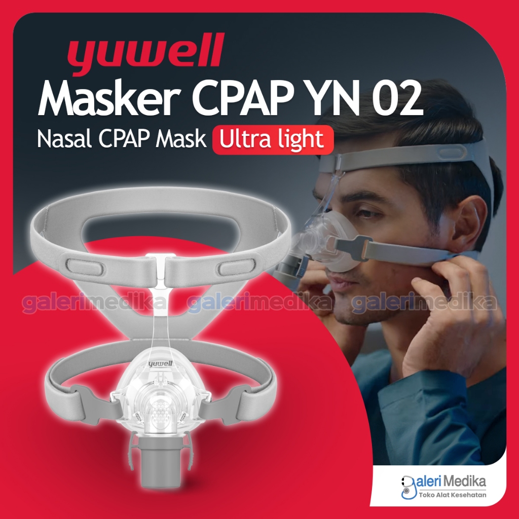 Masker CPAP Yuwell YN02 Nasal CPAP Mask Ultra Light / Masker BPAP Yuwell YN 02 Nasal Masker CPAP