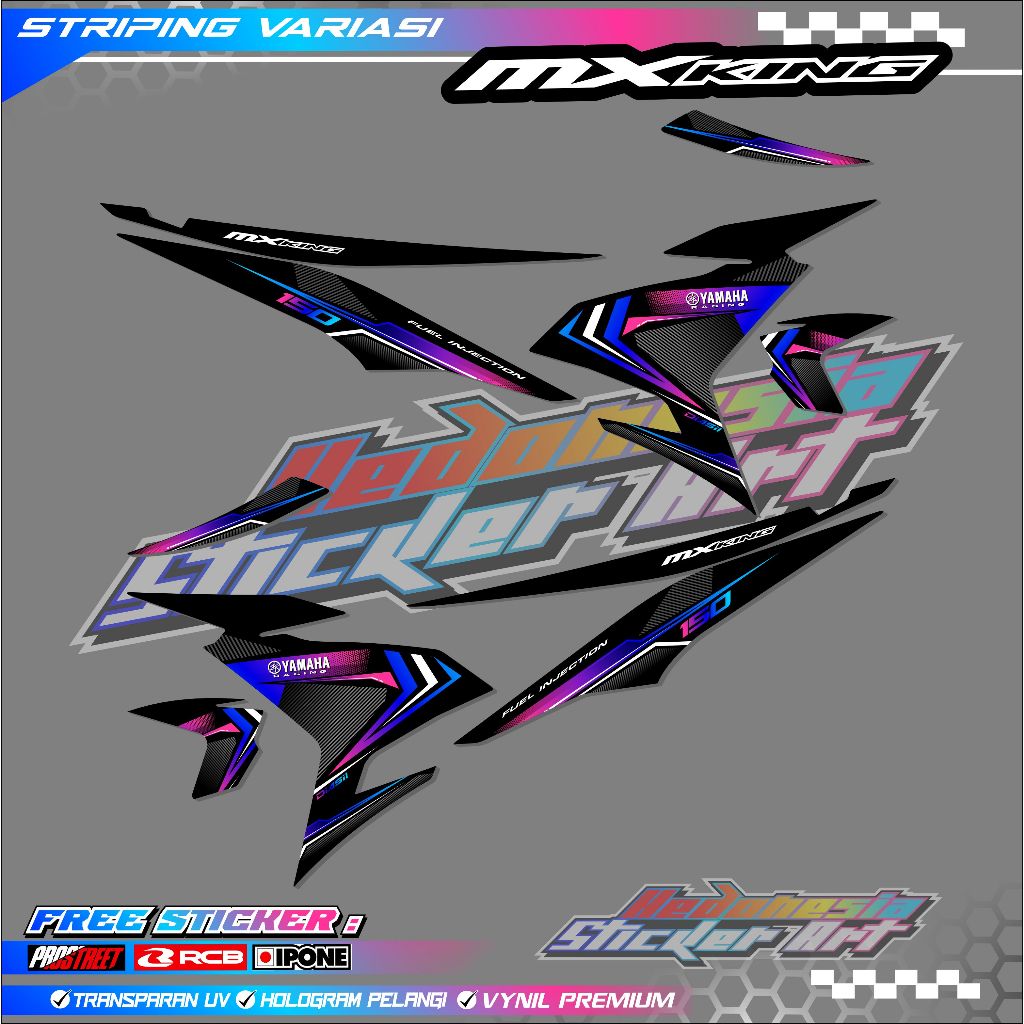STRIPING VARIASI YAMAHA MX KING 150 SIMPLE / STICKER LIST VARIASI MOTOR MX KING 150