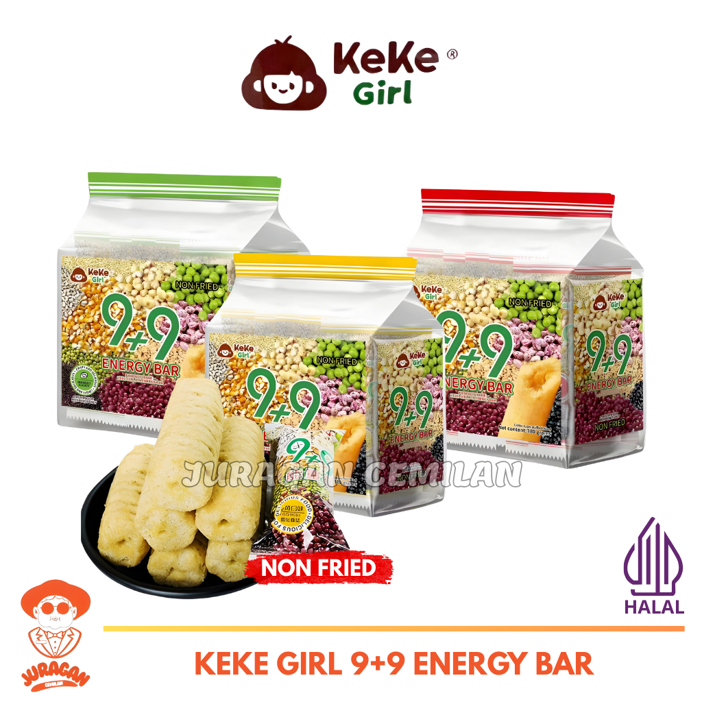 

Keke Girl Snack Energy Bar Non Fried Peanut, Seaweed & Egg Yolk Flavor Halal 180g