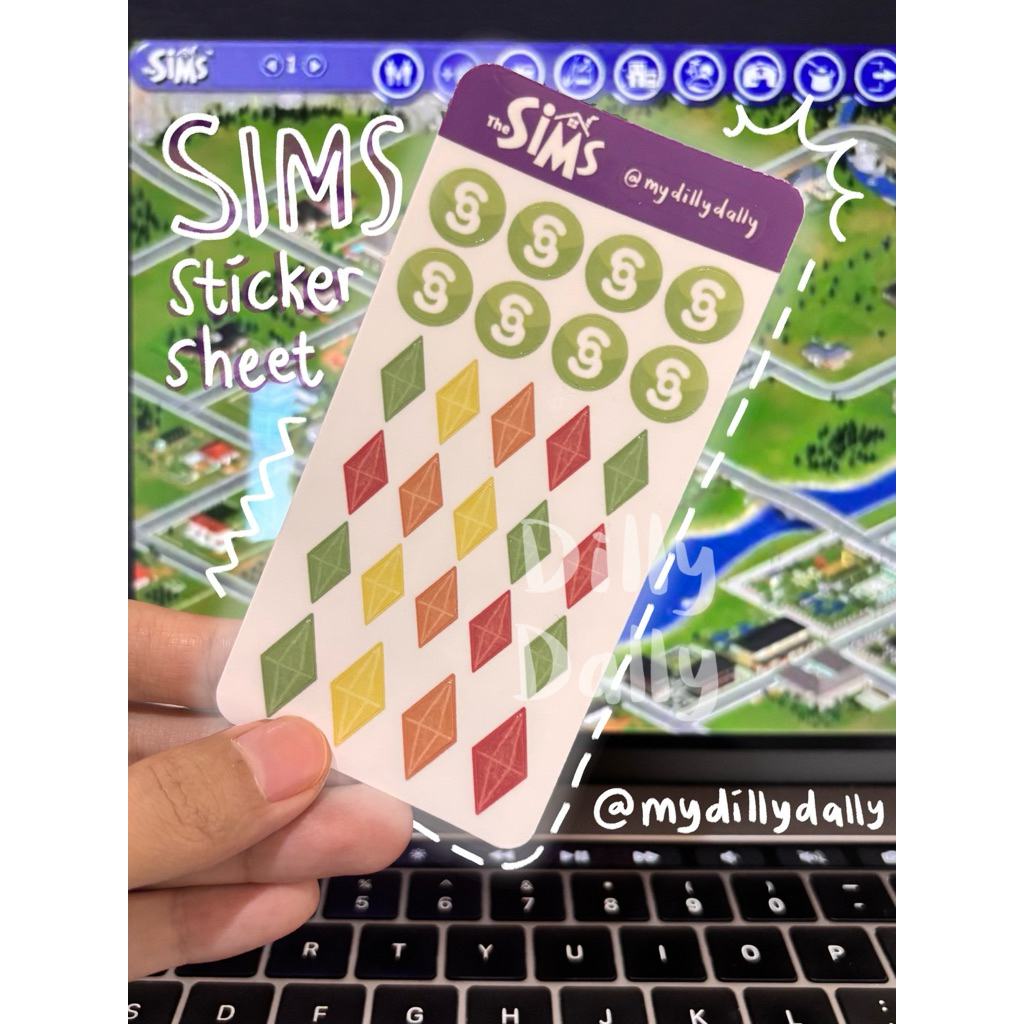

DILLY DALLY Sticker Sheet - Sims (kiss cut)