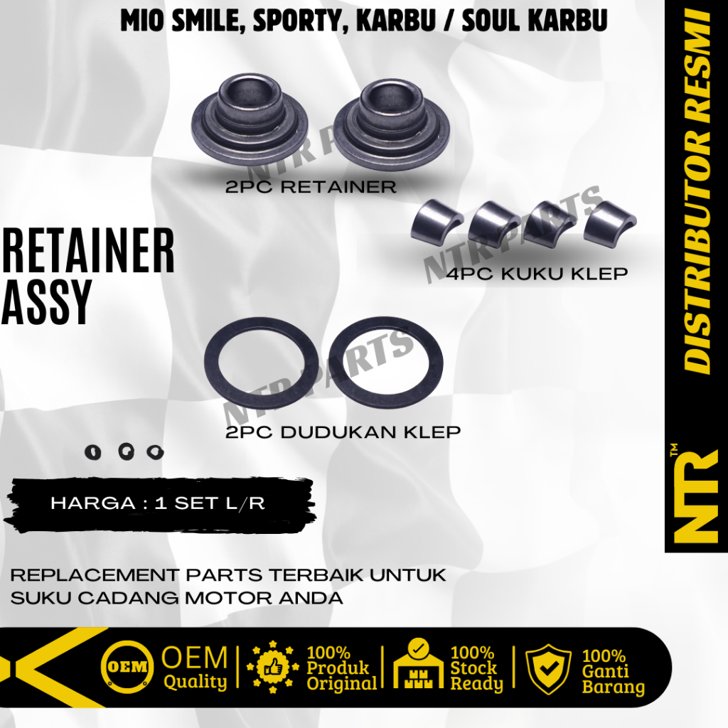NTR Parts retainer assy kuku klep dudukan klep topi klep Mio Smile Mio Sporty Mio Karbu Soul Karbu 1