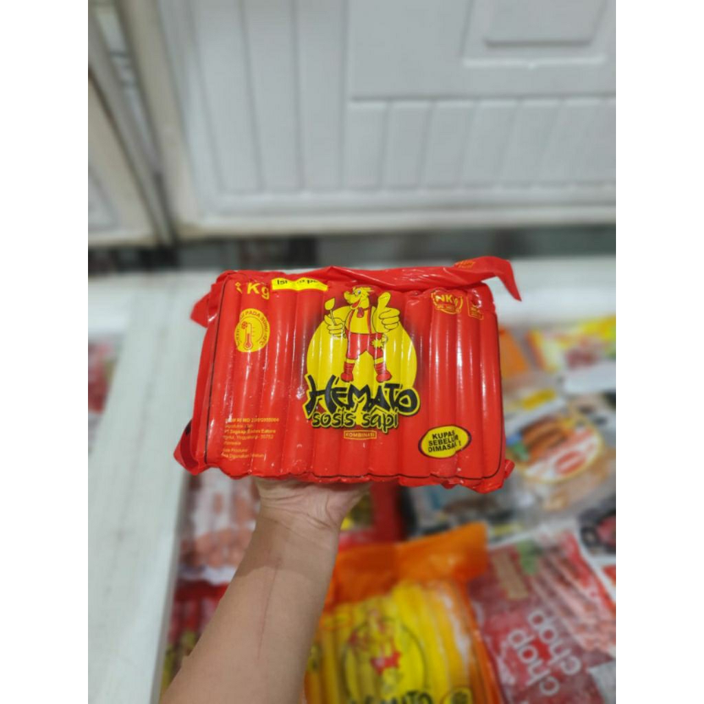 

hemato sosis sapi 1kg isi 40pcs