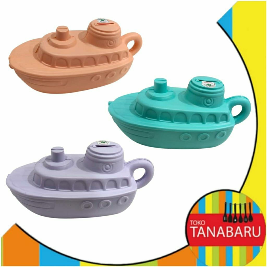 celengan kapal / celengan plastik karakter