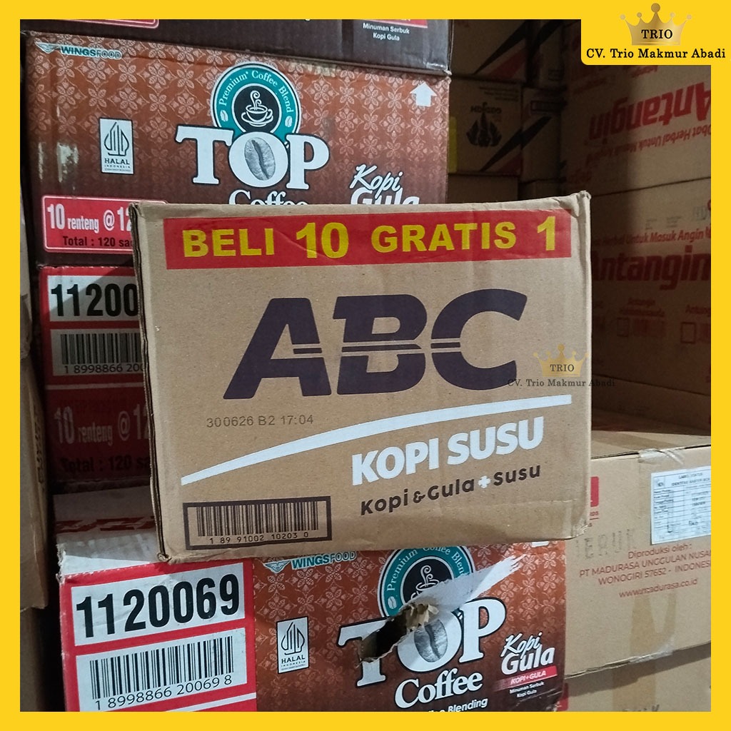 

Abc Kopi Susu 1 Dus Isi 12 renteng