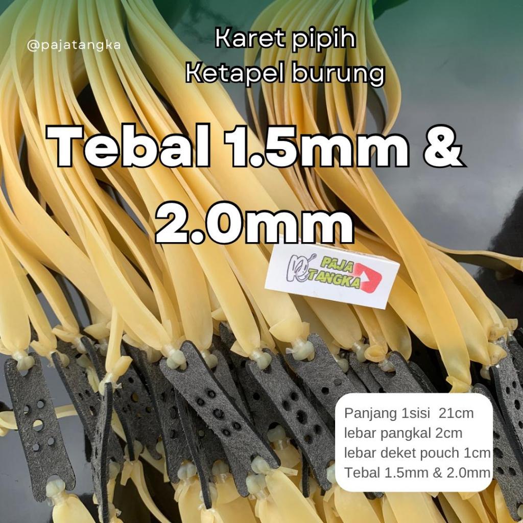 Flatband Karet Ketapel TEBAL 1.5mm dan 2.0mm Yellow Premium Flatband Slingshot