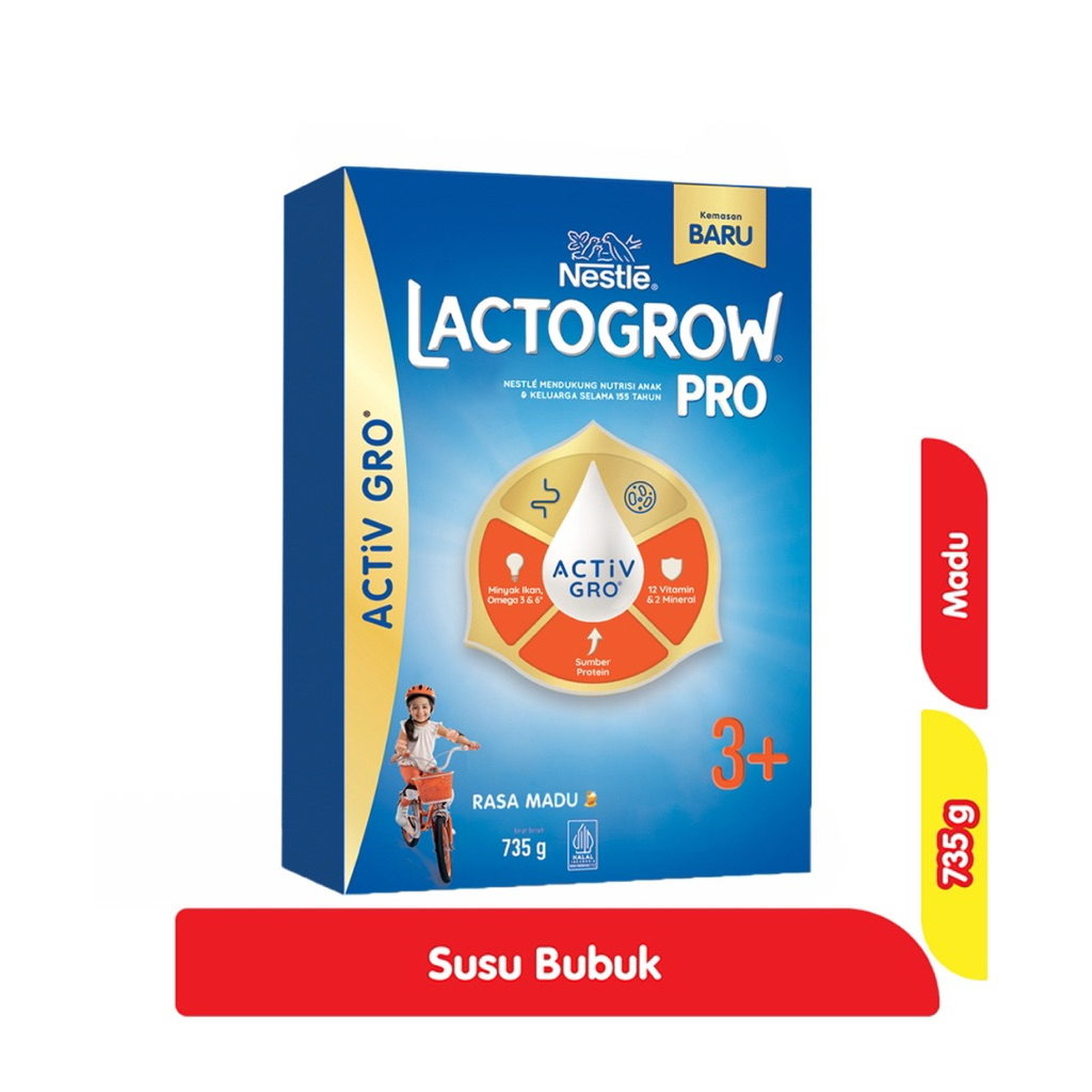 

Lactogrow 4/Pro 3+ Susu Bubuk Pertumbuhan Anak Pra Sekolah Madu 735 g