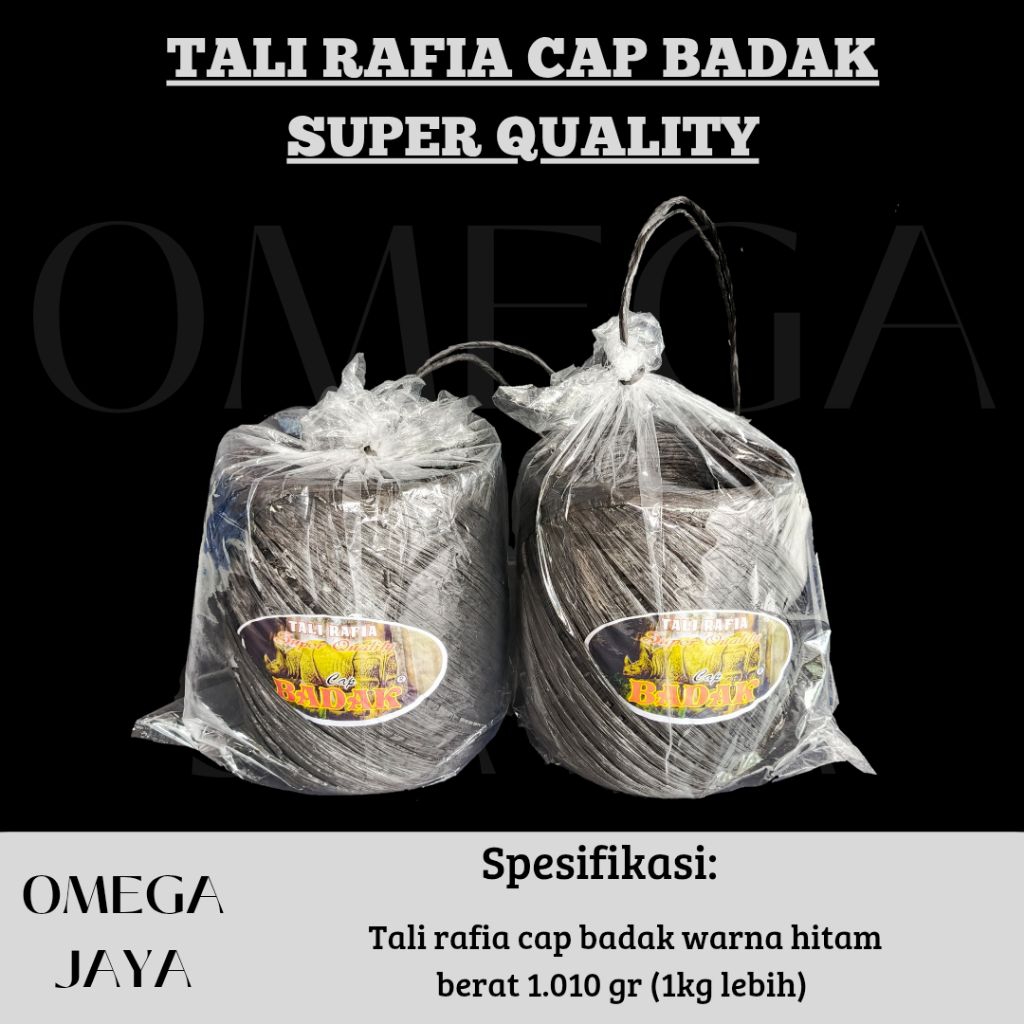 

Tali Rafia Mrek Badak Berat 1 Kg Warna Hitam Kuat Gulung Tali Plastik