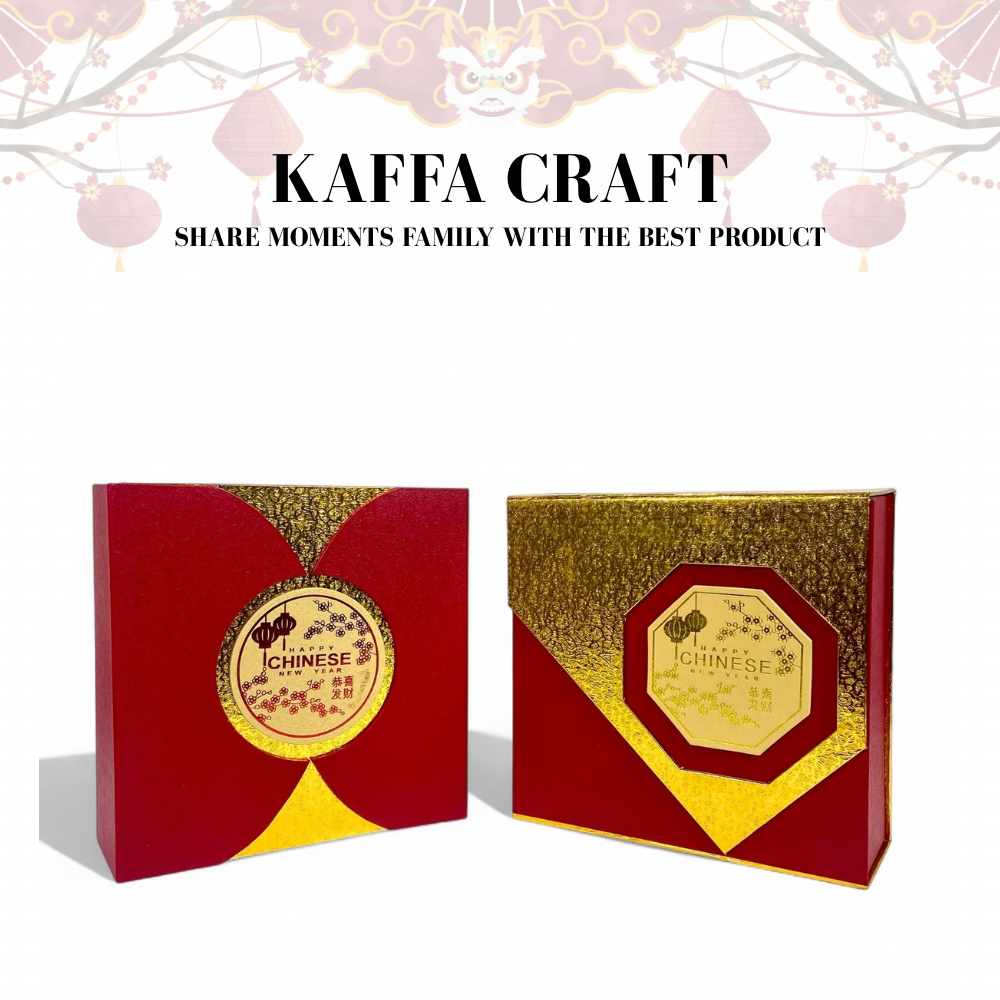 

KAFFA CRAFT - Box Hampers Chinese New Year Premium Edisi Imlek Tempat Penyimpan Bentuk Kotak Box Gift CNY