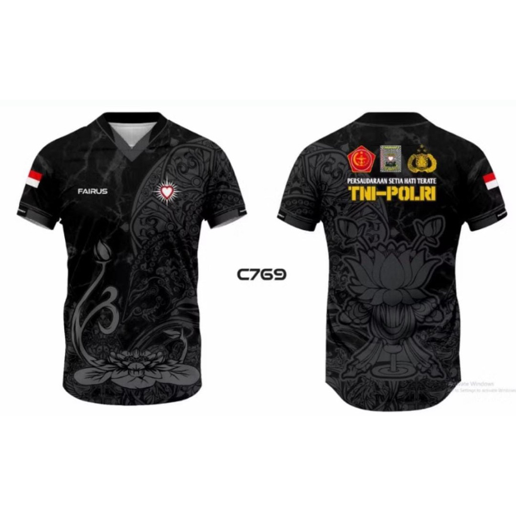 KAOS JERSEY PSHT TNI POLRI BAHAN PREMIUM FULL PRINTING  FREE CUSTOM