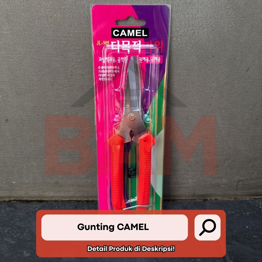 

Gunting Camel Korea / Gunting Korea Serbaguna Camel Baja Ringan