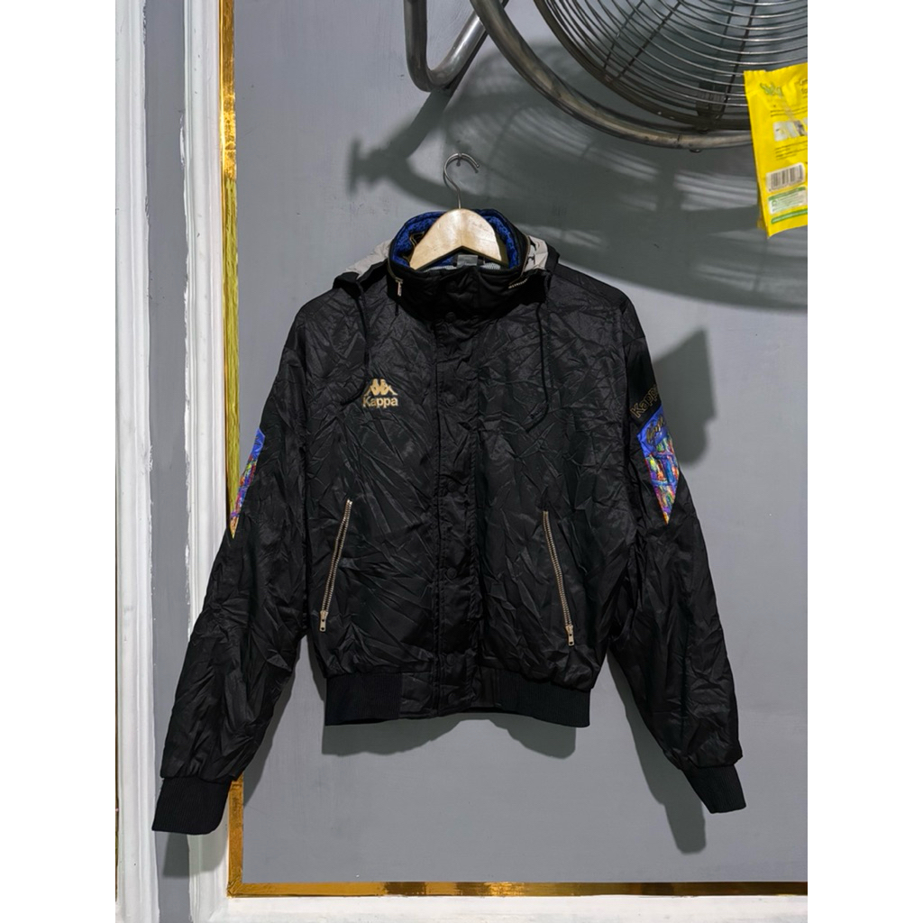 Jaket racing kappa vintage boxy fit hidden hoodie