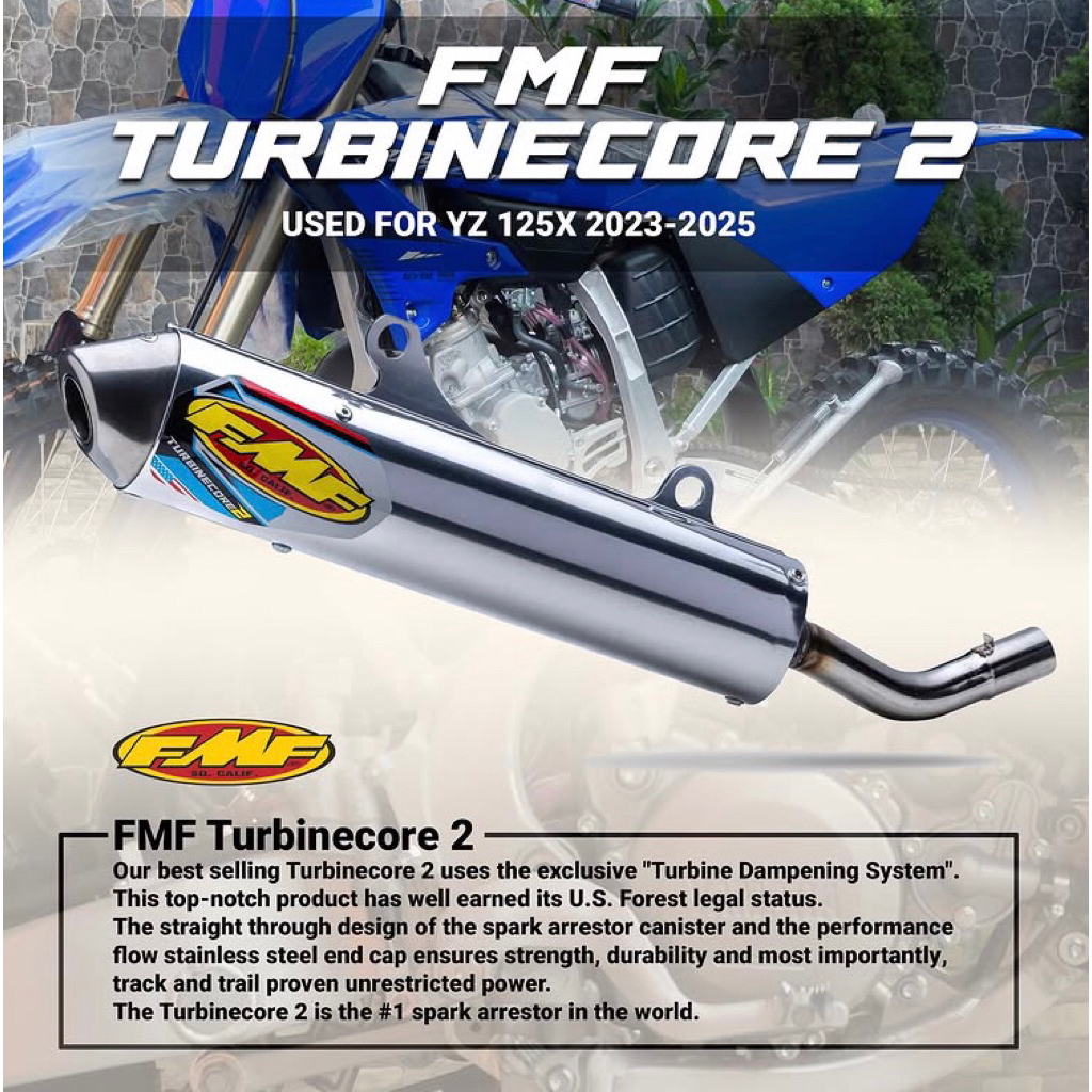 knalpot fmf turbinecore 2 for yz 125x 2023-2025