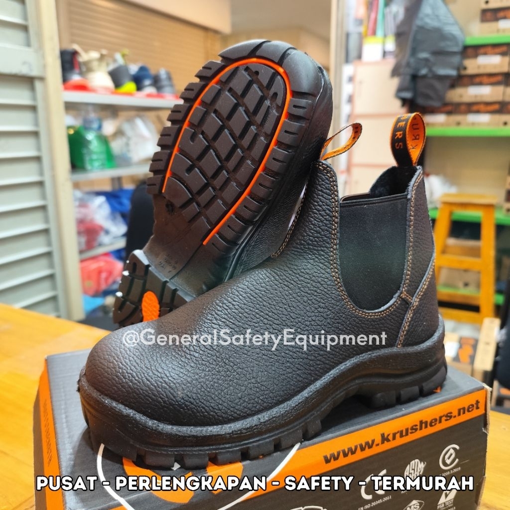 SEPATU SAFETY KRUSHERS NEVADA HITAM ORIGINAL / SAFETY SHOES KRUSHERS NEVADA / SEPATU KRUSHERS