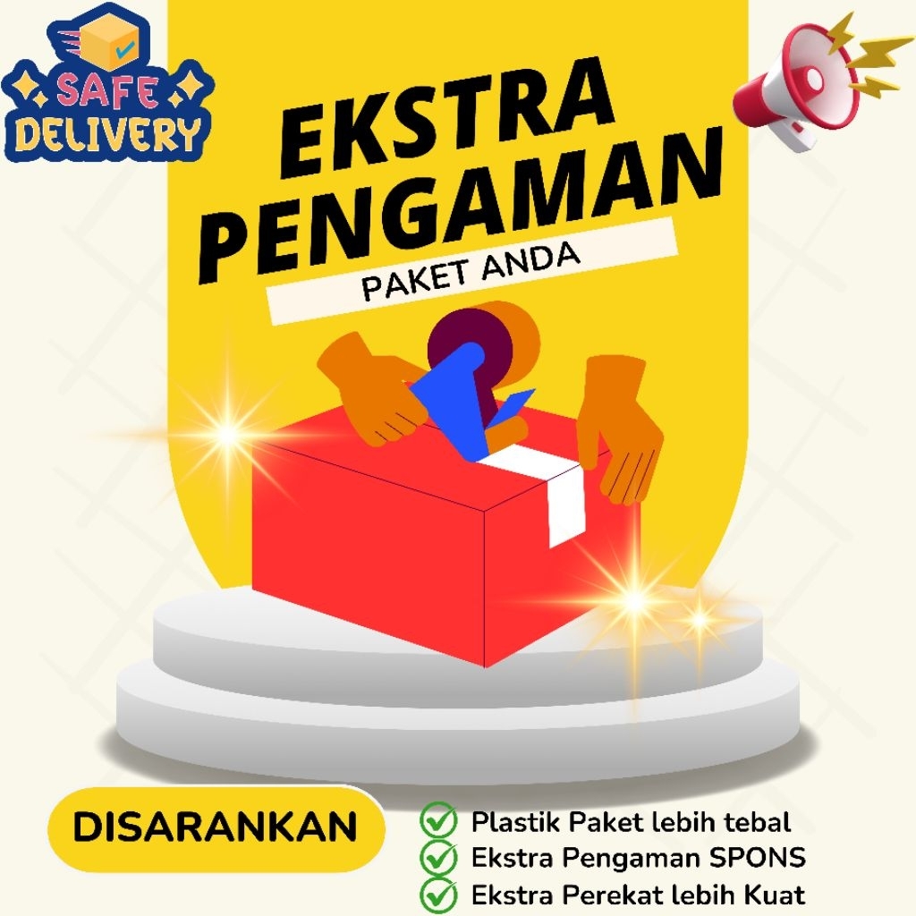 

Ekstra Pengaman Paket – Polymailer Lebih Tebal + Spons + Perekat lebih Kuat