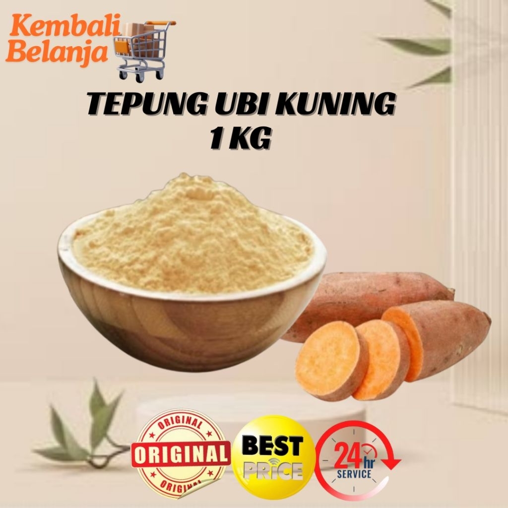 

Tepung Ubi Kuning 1 Kg/ Tepung Ubi Orange/ Tepung Ubi Jalar