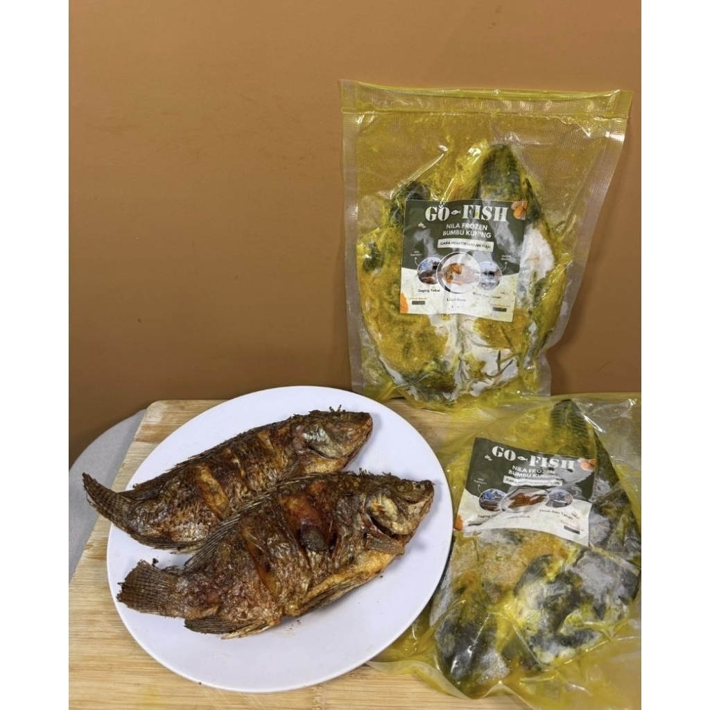 

go fish ikan nila bumbu kuning tidak bau tanah