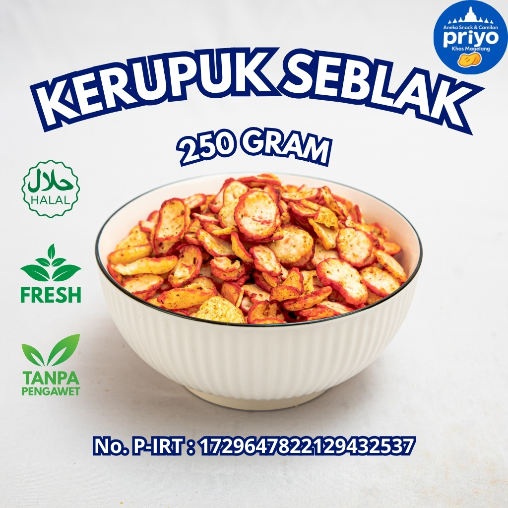 

Kerupuk Seblak 250g Priyo Snack Renyah Pedas Gurih Halal Tanpa Pengawet