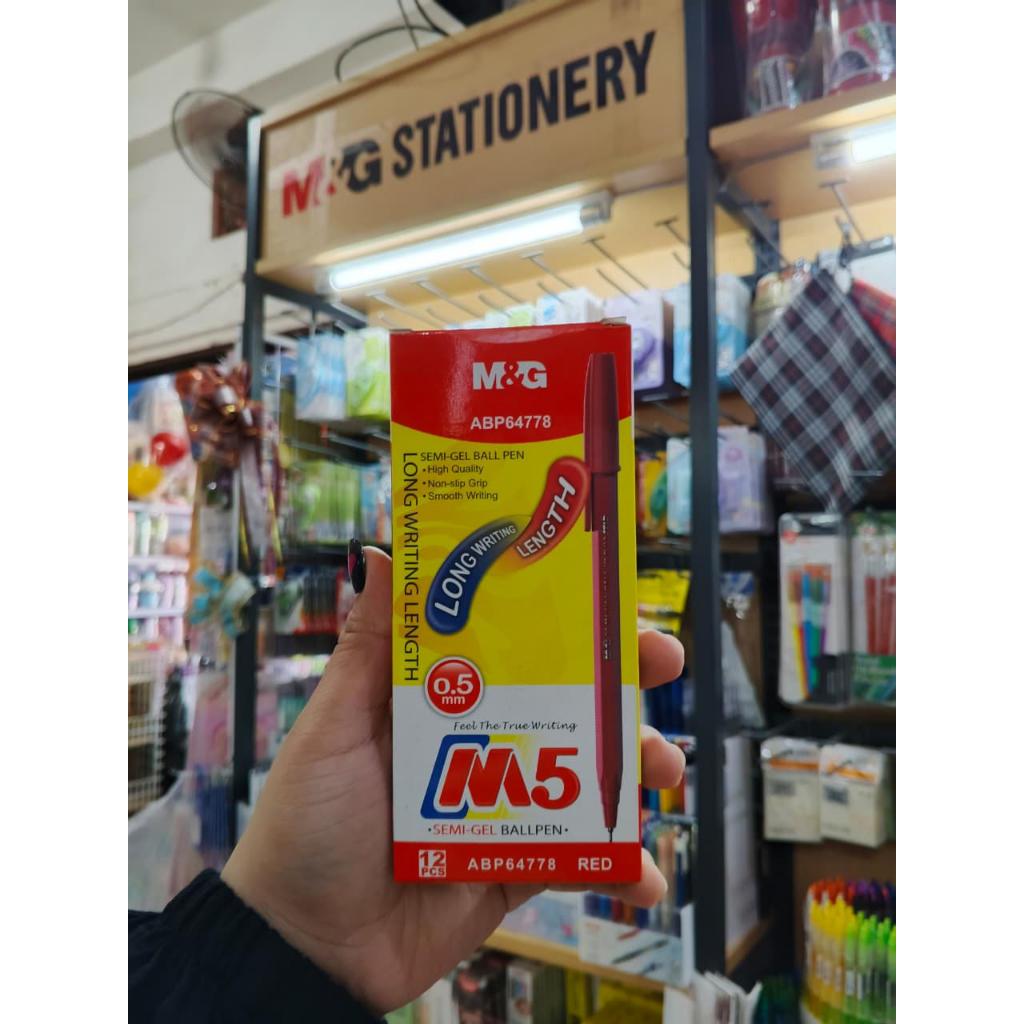 

Pulpen Gel M&G M5 0,5mm Merah Premium