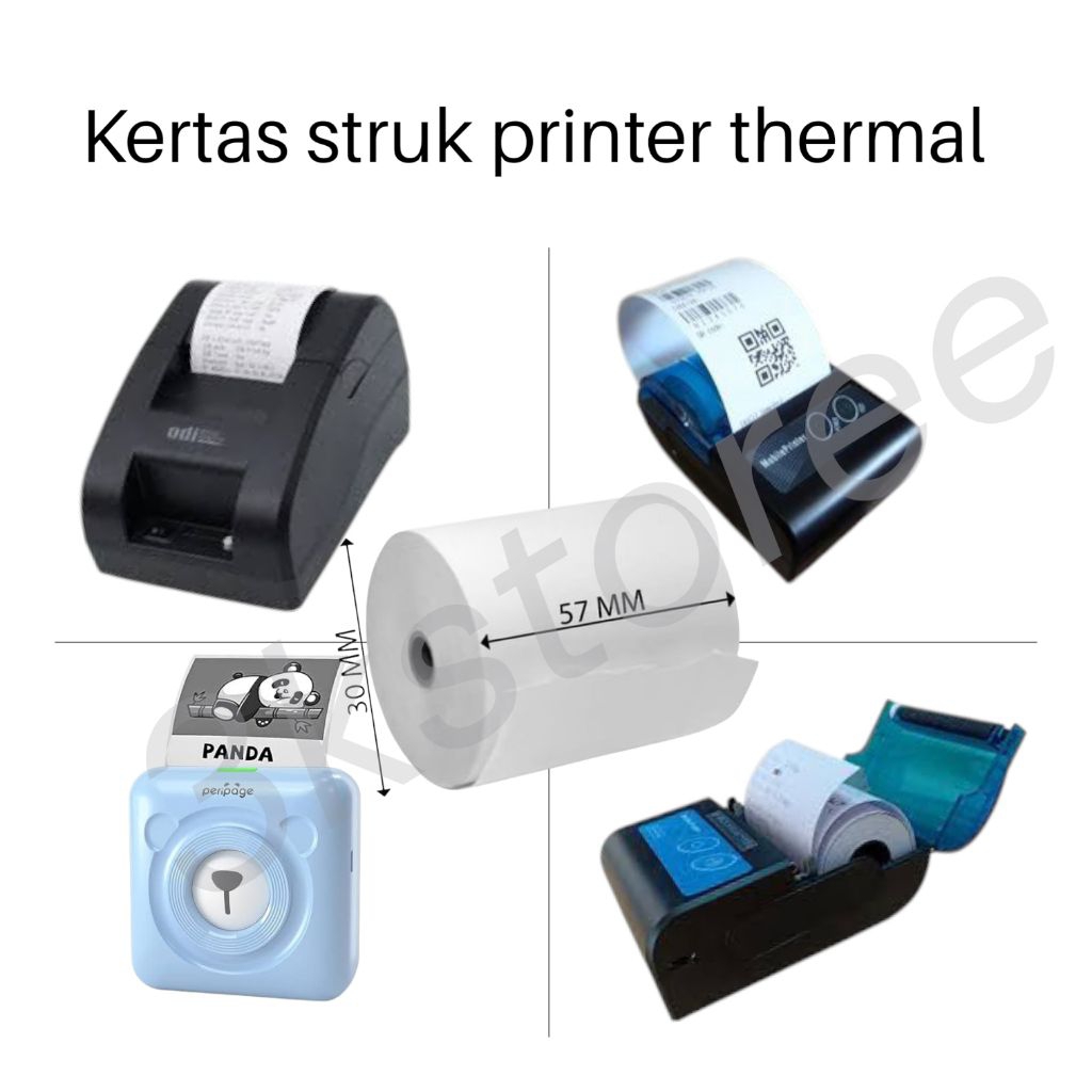 

kertas struk thermal kertas printer mini Kertas A6 peripage Printer thermal 57mm x 30mm 58mm x 30mm