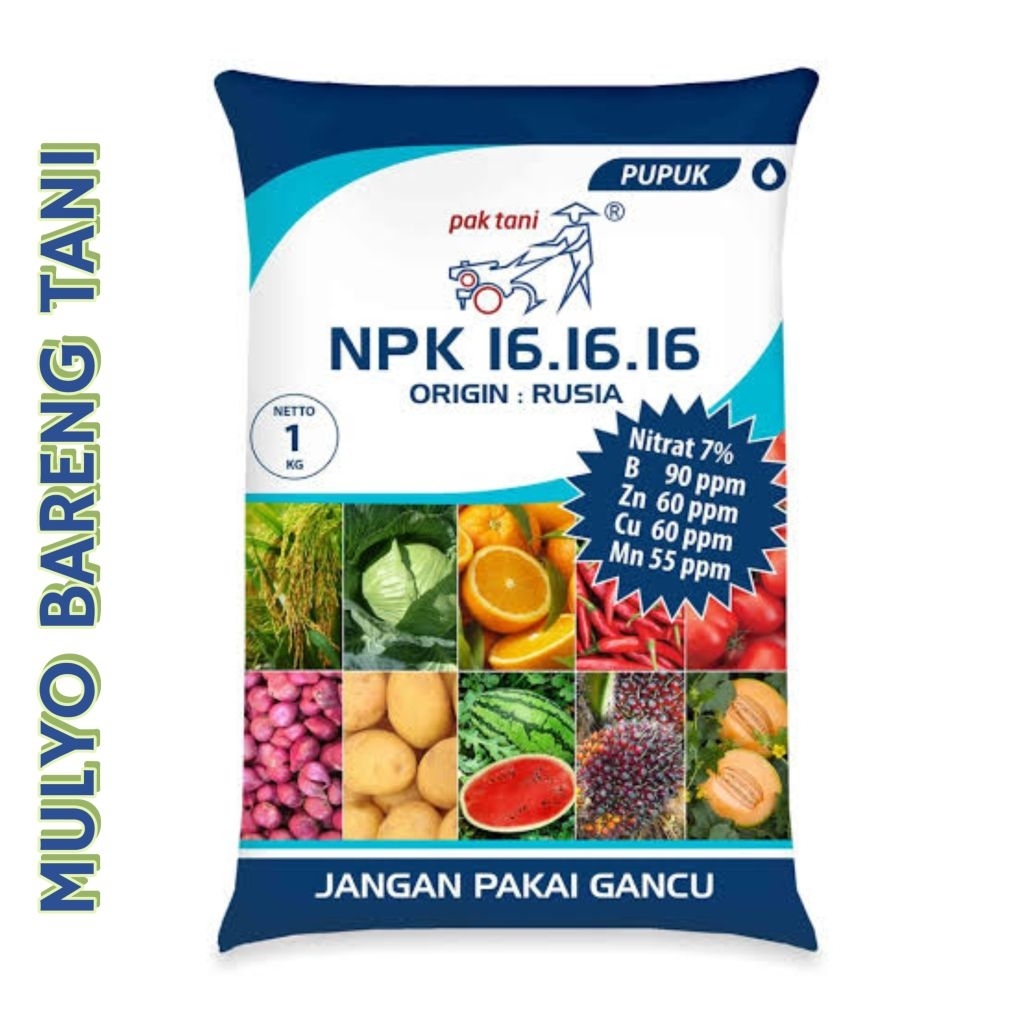 Pupuk NPK 16.16.16 cap pak tani pupuk boster 1kg