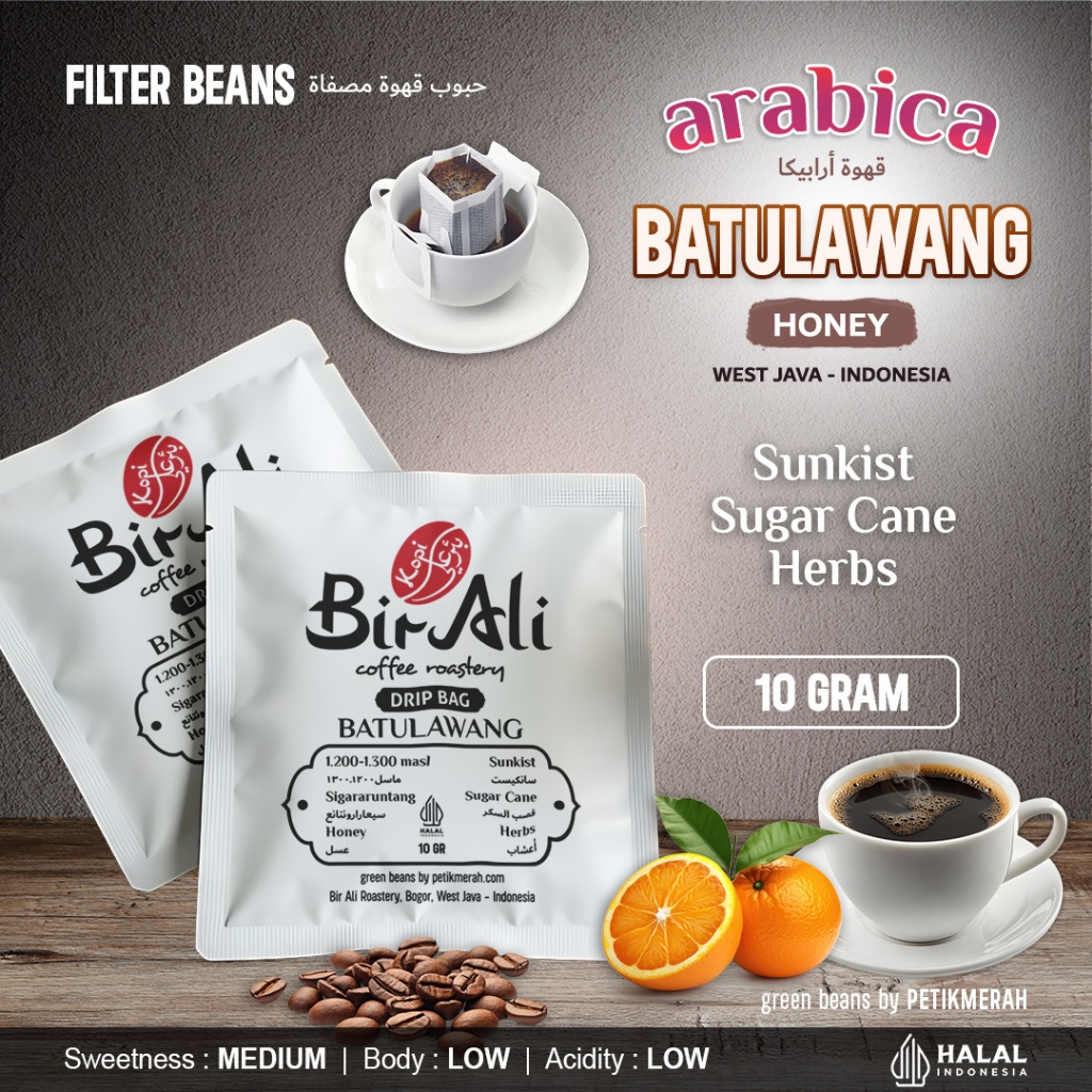 

BATULAWANG HONEY Drip Bag Kopi Bubuk Saring Arabika Arabica Petik Merah Coffee Filter Sachet Instan