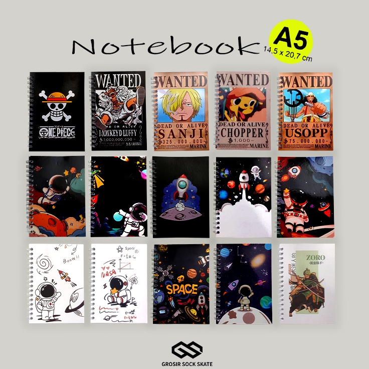

NoteBook A5 Spiral Astronot Space One Piece - Amuzzz12