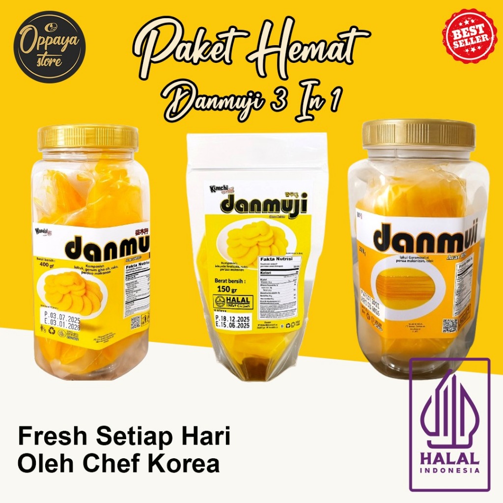 

Paket Hemat Danmuji 3 in 1 (Danmuji 150Gr/Panjang 300Gr/Bulat 400Gr)