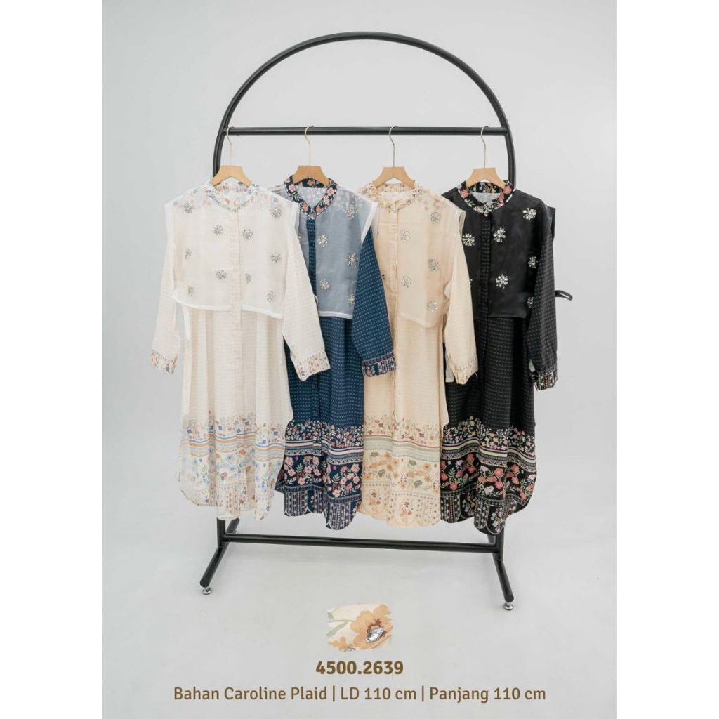 Tunik Caroline TMA003 TB - Tunik Wanita rompi sambung - fashion muslimah kekinian - pakaian wanita