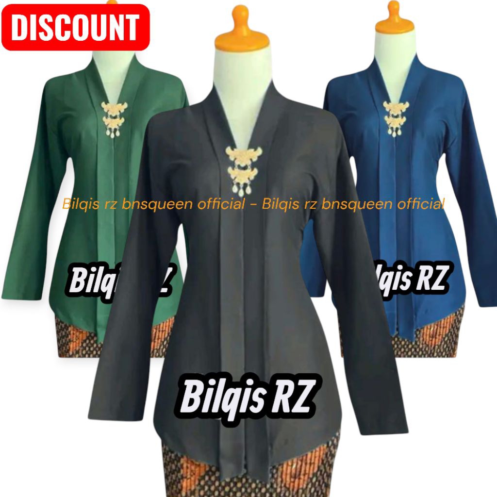 Kebaya kartini dewasa polos katun mikro premium atasan kebaya kartini polos