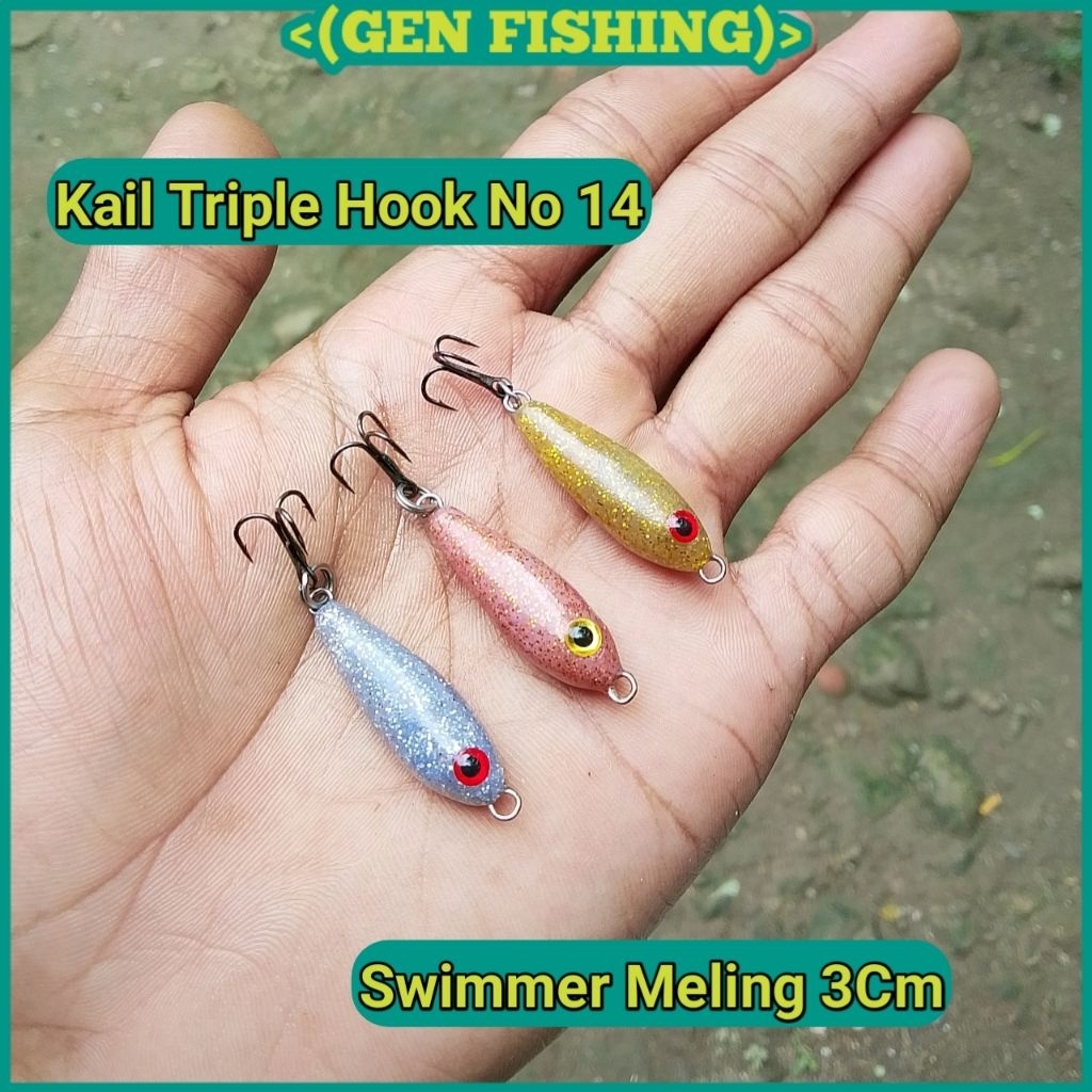 SwimBait Lure Umpan Hampala Baby Gt Swimmer Meling 3cm