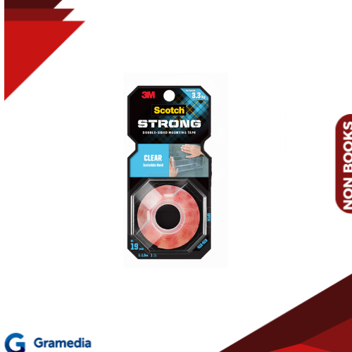 

Gramedia Medan - Selotip Transparan 3M Clear Mounting Tape 19 Mm X 1.5 M