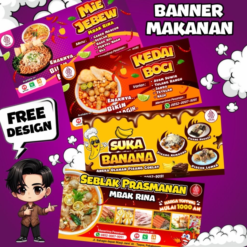 Banner Makanan Banner Jualan Banner Custom Banner Spanduk Jualan Spanduk Banner Custom Spanduk Custo