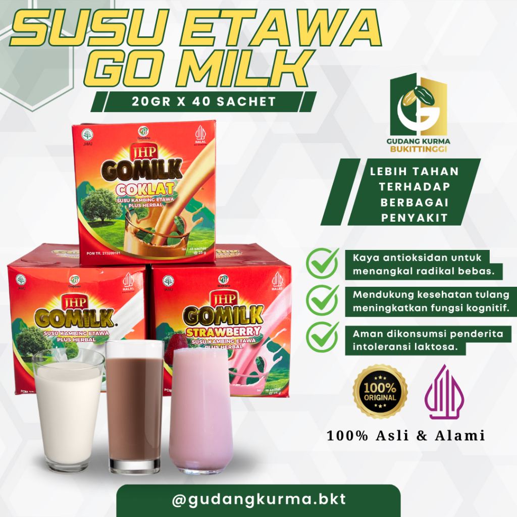 

Gomilk Susu Kambing Etawa Plus Herbal 40 Sachet @25gr – Minuman Sehat Bernutrisi
