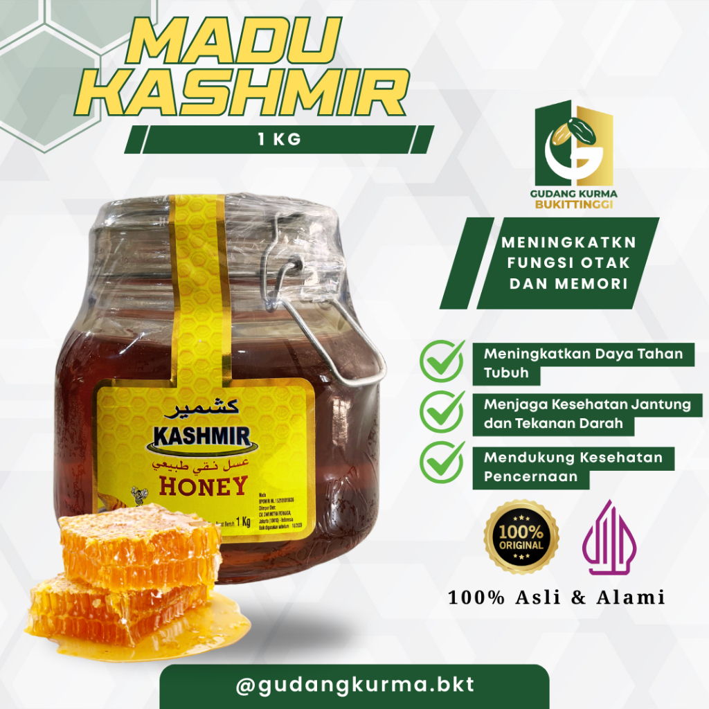 

Madu Kashmir Honey 1kg | Madu Alshifa Saudi Natural Honey 1000gr – 100% Asli Premium Bukittinggi