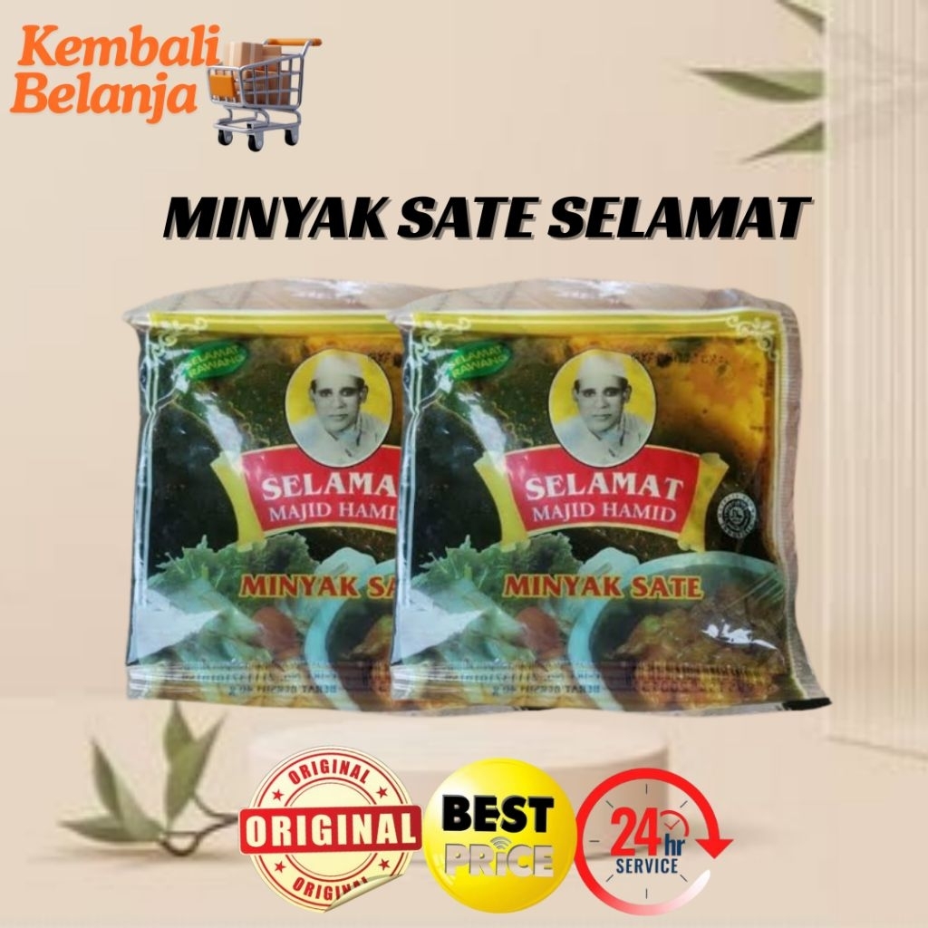 

Bumbu Minyak Sate Selamat 40 Gram/ Minyak Sate Padang Selamat/ Minyak Sate Selamat Majid Hamid/ Bumbu Selamat Majid / Minyak Sate Padang