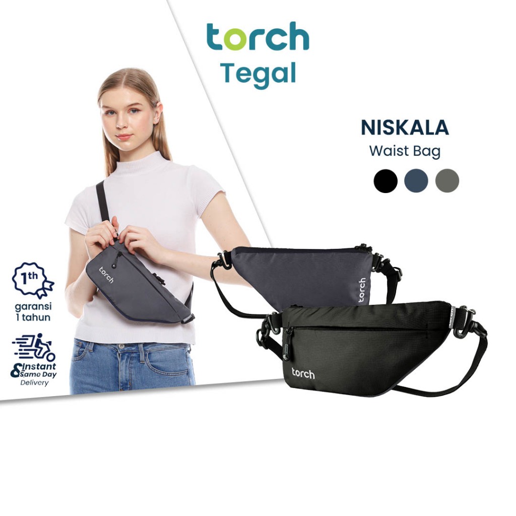 TORCH Niskala Two-Way Tas Pinggang Pria Wanita Tas Pinggang Slim Fleksibel