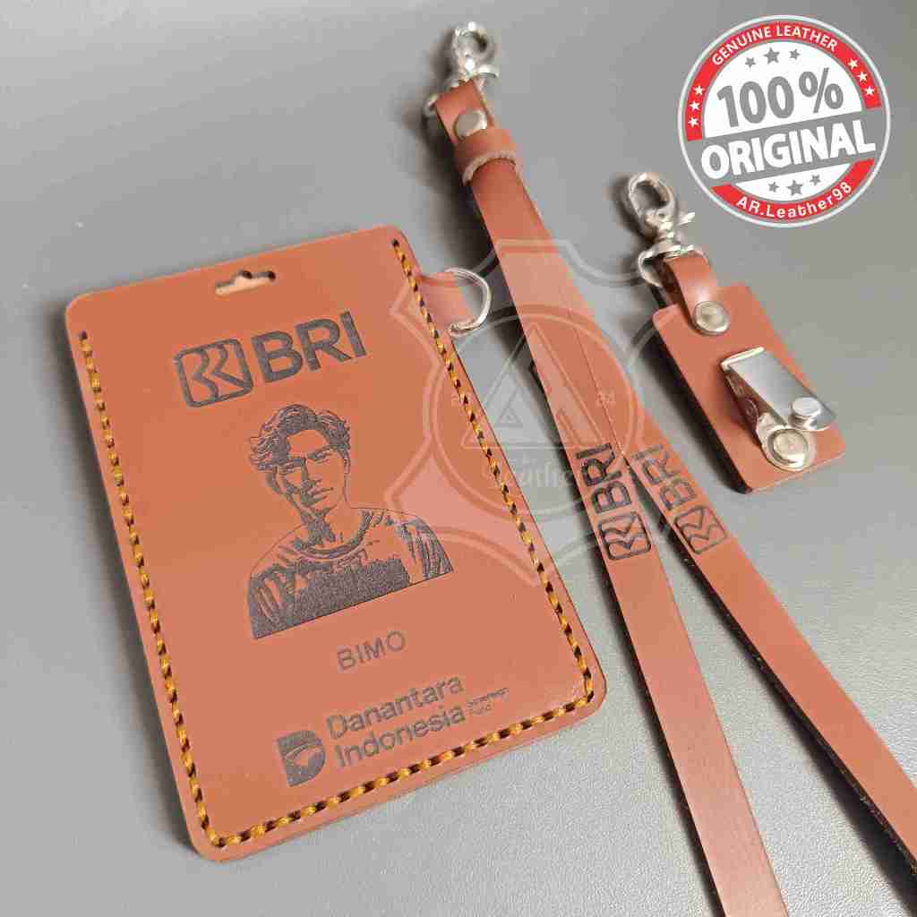 

Nametag ID Card Holder Kulit Free Cetak Logo, Nama & Foto Custom - ID Card Nametag Kulit Asli Model Terbaru