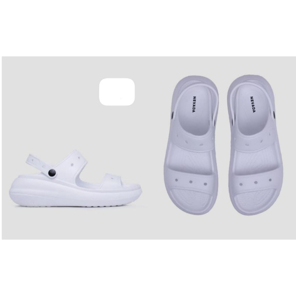 Sendal Slop Putih - NEVADA, Sendal Wanita