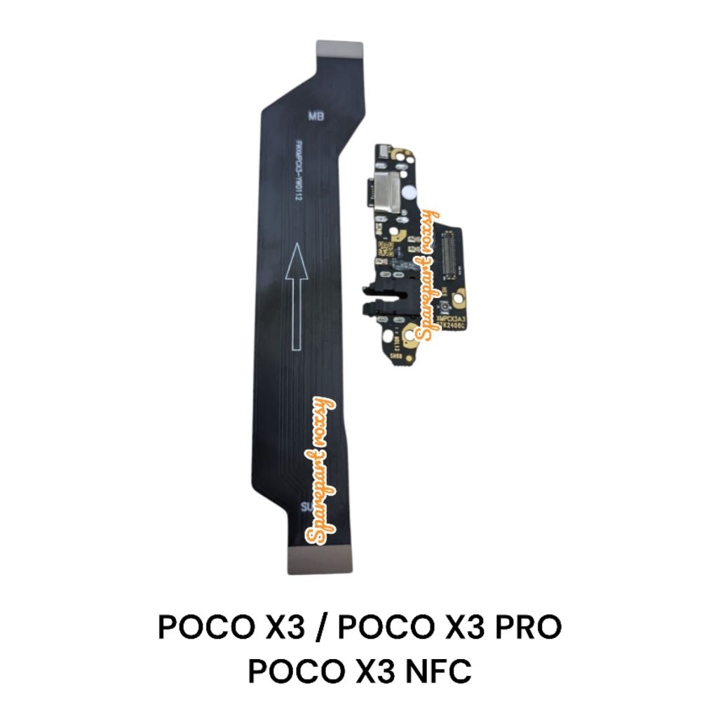 FLEXIBEL CHARGER XIAOMI POCO X3 / POCO X3 NFC / POCO X3 PRO PAPAN CAS FULLSET IC + FLEXIBEL BOARD XI