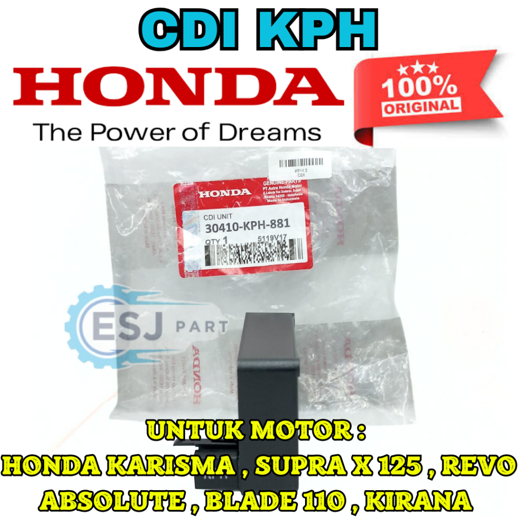 ORIGINAL ASLI CDI KPH ASLI HondaAHM Karisma dan Supra X 125 PRODUK BERKUALITAS ASLI 100% ORIGINAL  .