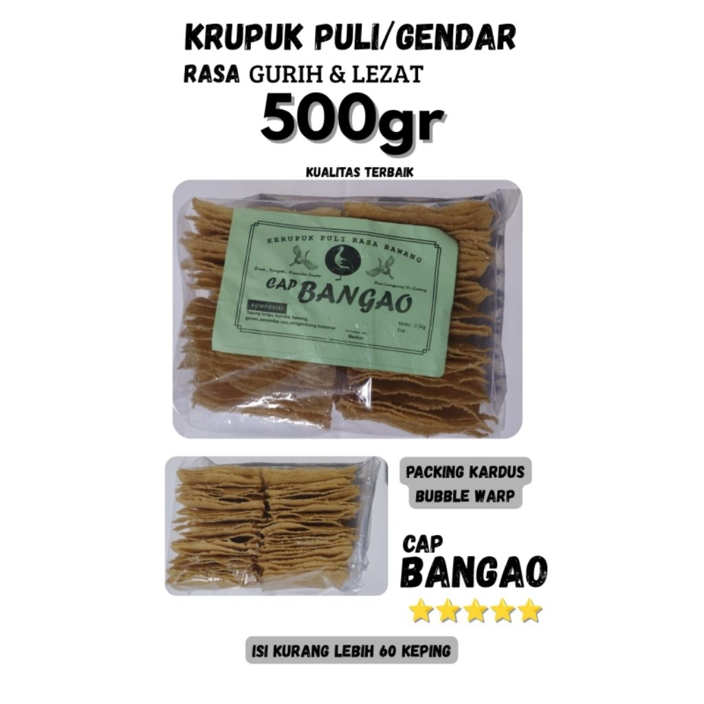 

Kerupuk puli 500gr gendar/Lempeng/kerak❗ASLI Khas Madiun
