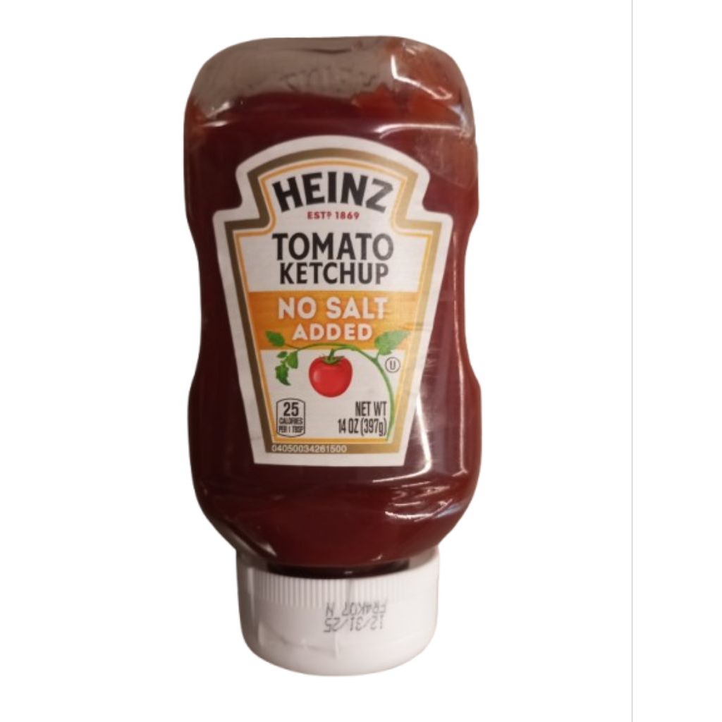 

HEINZ NO SALT ADDED TOMATO KETCHUP 369 Gr