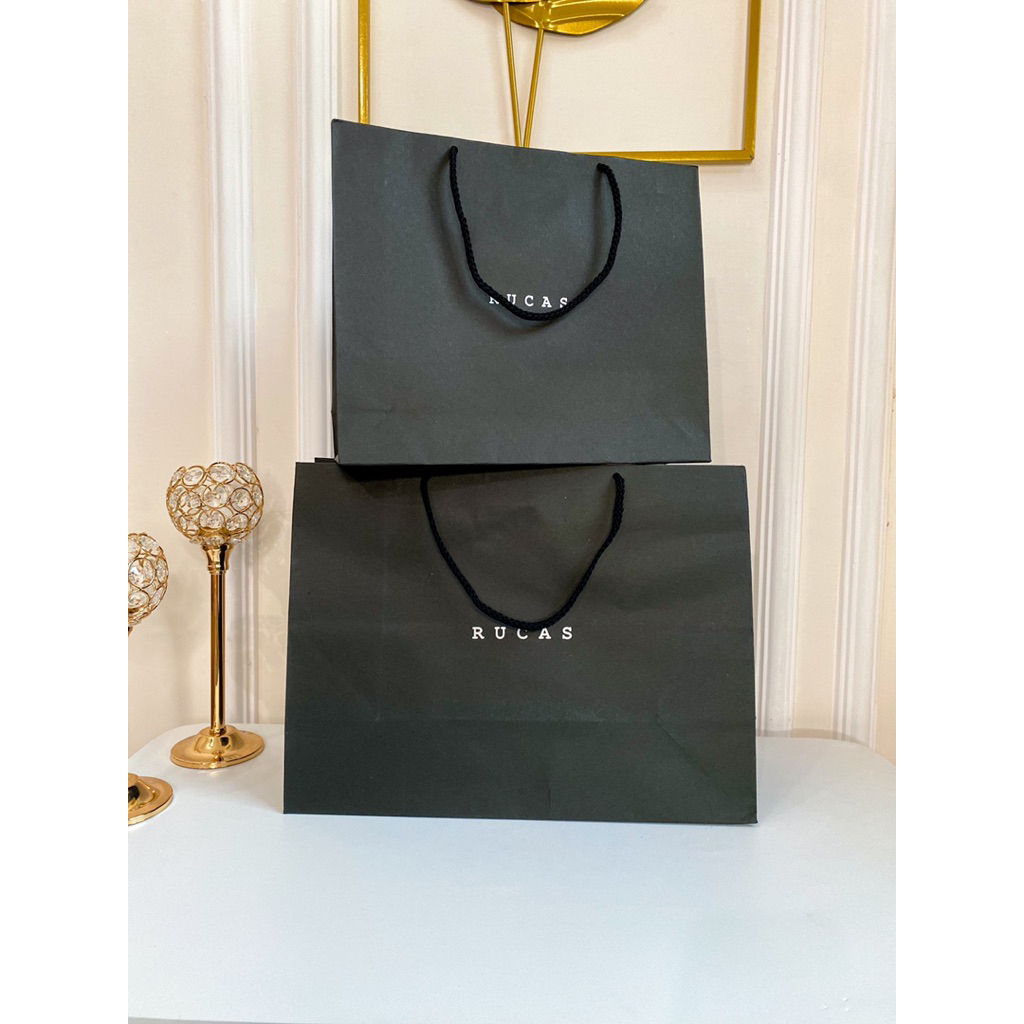 

Paperbag Brand Rucas Hitam Paper Bag Merk Baju Mall Kaos Cowok