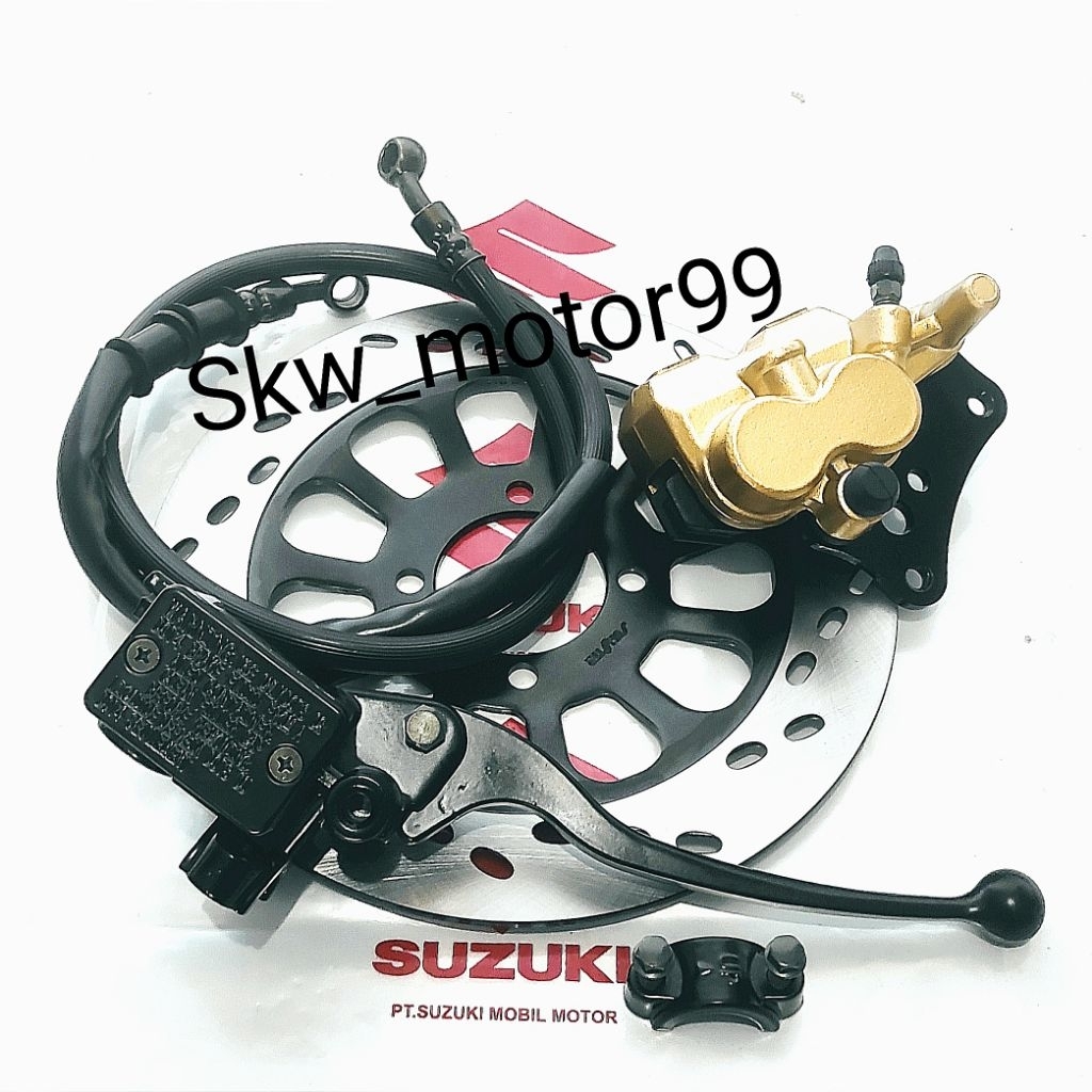 Piringan+Kaliper+Master Rem+Selang Rem Depan Suzuki Satria 2Tak,Tornado