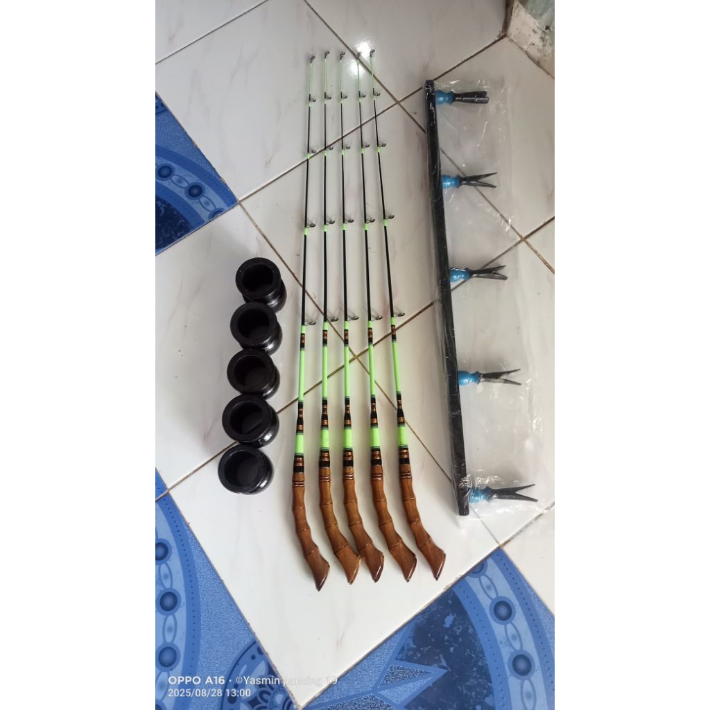 joran timbang set 5 VIRAL  pahul paten FULLSET ,pahul motif bambu(pre order)
